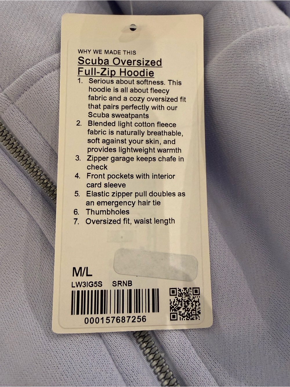 lululemon athletica Lavender Zip Hoodie - NWT - Picture 4 of 6